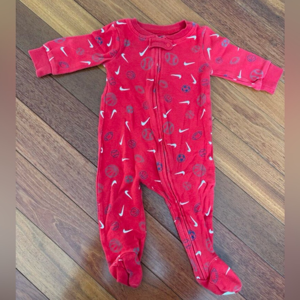 ✔️ Nike Red Cozy Footed One Piece Pyjama